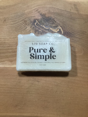 Pure & Simple Unscented Hand & Body Soap - All Natural