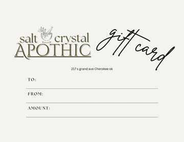 Salt Crystal Apothic gift certificate