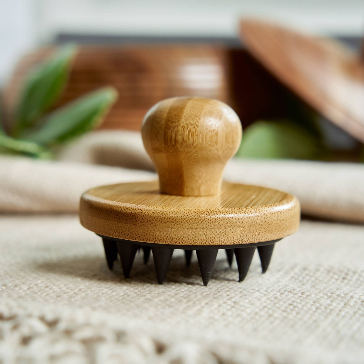Bamboo + Silicone Scalp & Body Massager | Hair Bestseller Bamboo Switch