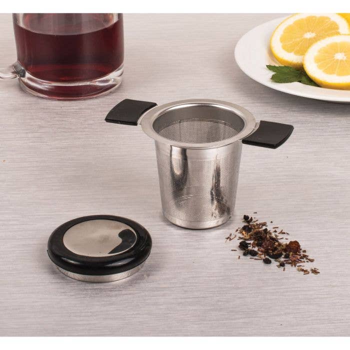 Brew-in-Mug Tea Infuser with Lid & Stainless Steel Basket HIC - Harold Import Co.