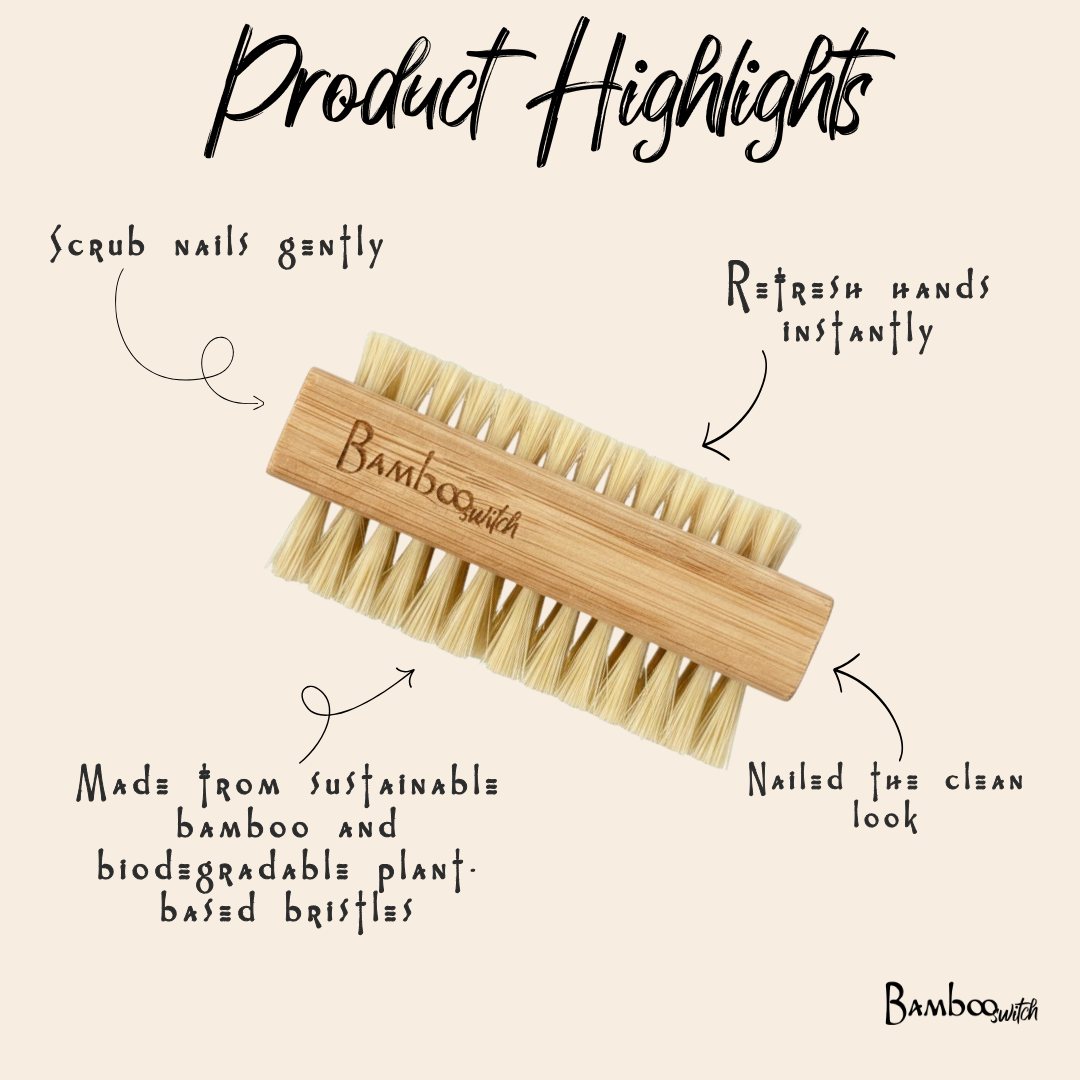 Bamboo Vegan Nail Brush | Self Care | Wellness Bestseller Bamboo Switch