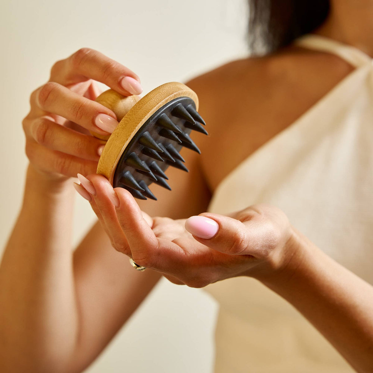 Bamboo + Silicone Scalp & Body Massager | Hair Bestseller Bamboo Switch