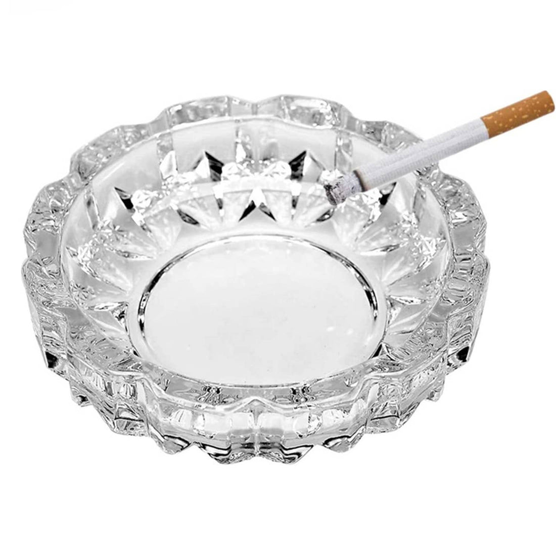 Round - Heavy Duty Glass Smoking Ashtray - Indoor/Outdoor