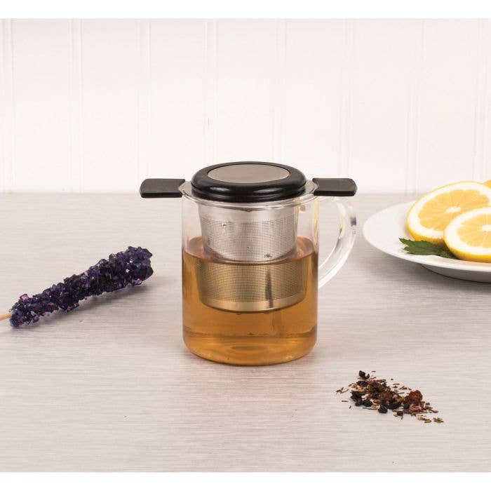 Brew-in-Mug Tea Infuser with Lid & Stainless Steel Basket HIC - Harold Import Co.