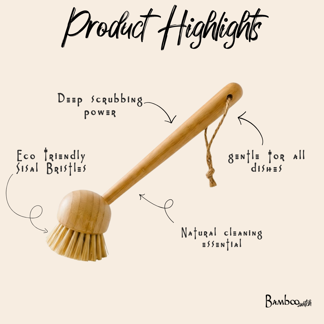 Bamboo Kitchen Dish Scrubber | Earth Day Bestseller Bamboo Switch