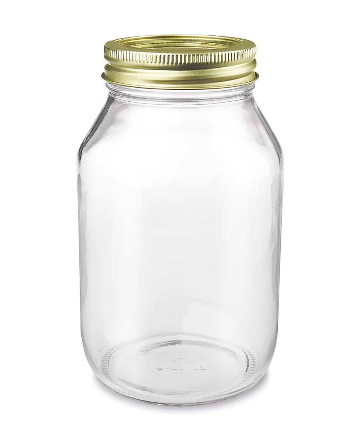 32 oz Standard Canning Jar with Lid Salt Crystal Apothic