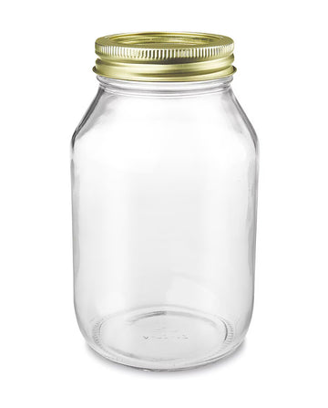 32 oz Standard Canning Jar with Lid Salt Crystal Apothic