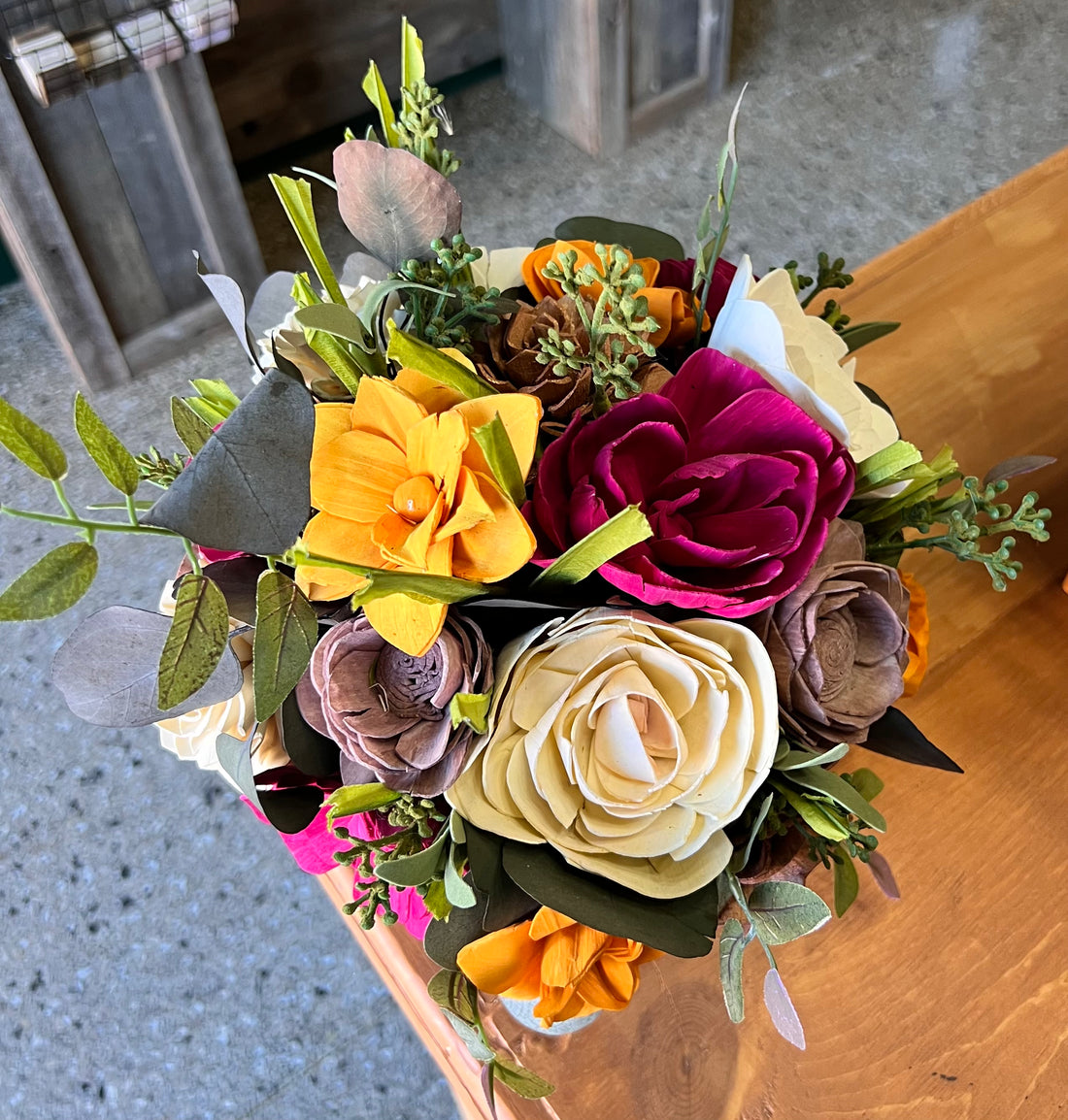 Pink, Orange, & White Arrangement