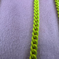 yellow enamel chain necklace
