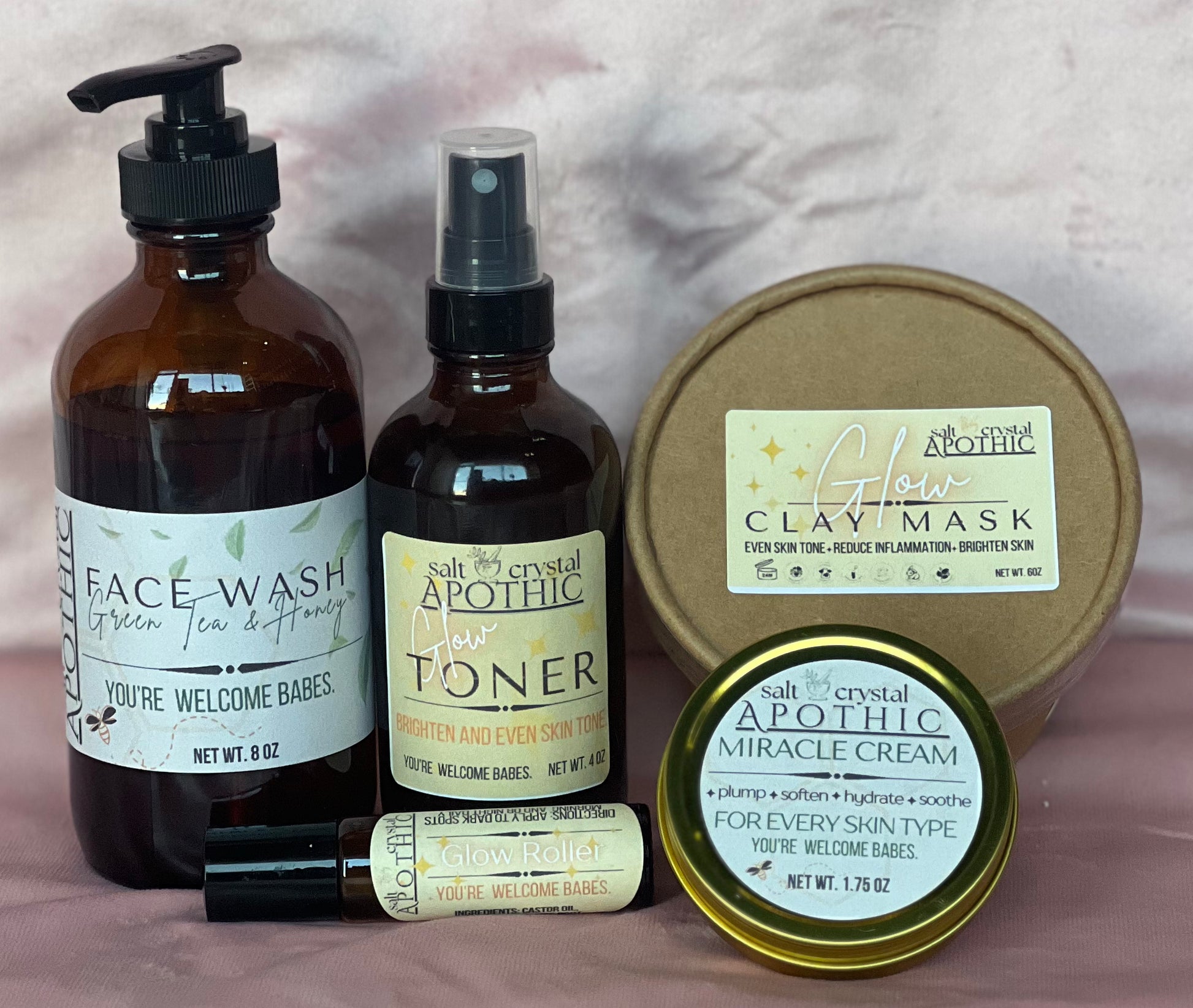 Glow Skincare Bundle | Complete Line Salt Crystal Apothic