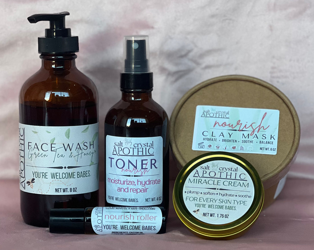 Nourish Skincare Bundle | Complete Line Salt Crystal Apothic