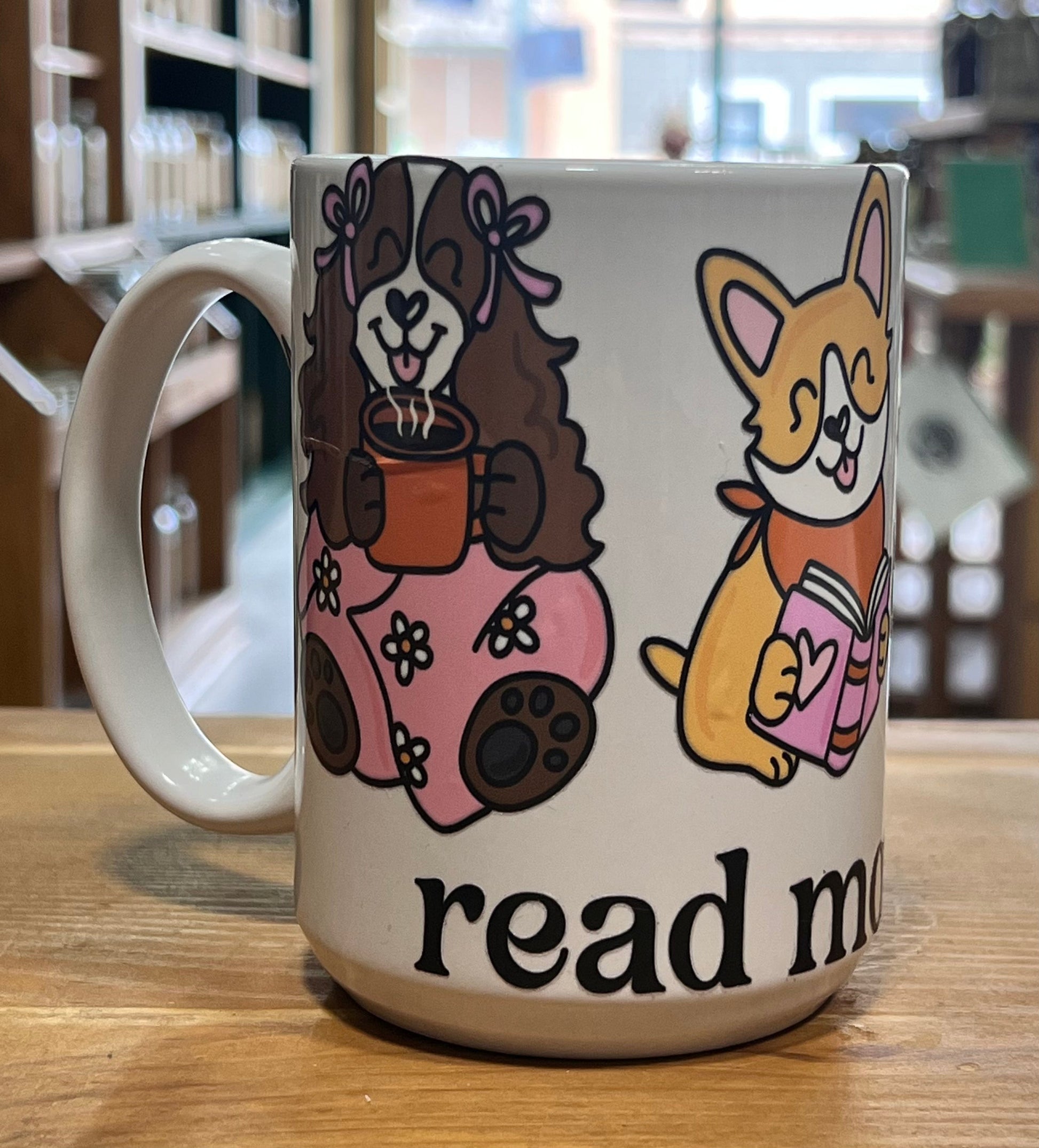Read more books - 12 oz coffee mug Beckys BS