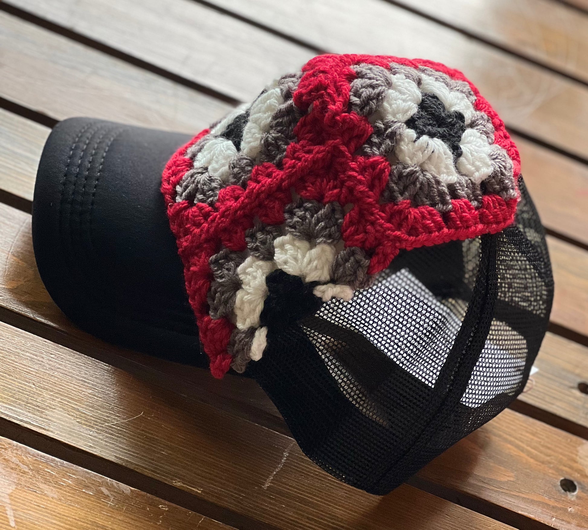 Granny Square Trucker Hat | Crochet, Handmade The crafty runner