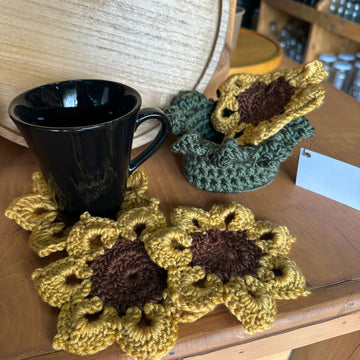 Sunflower coaster set