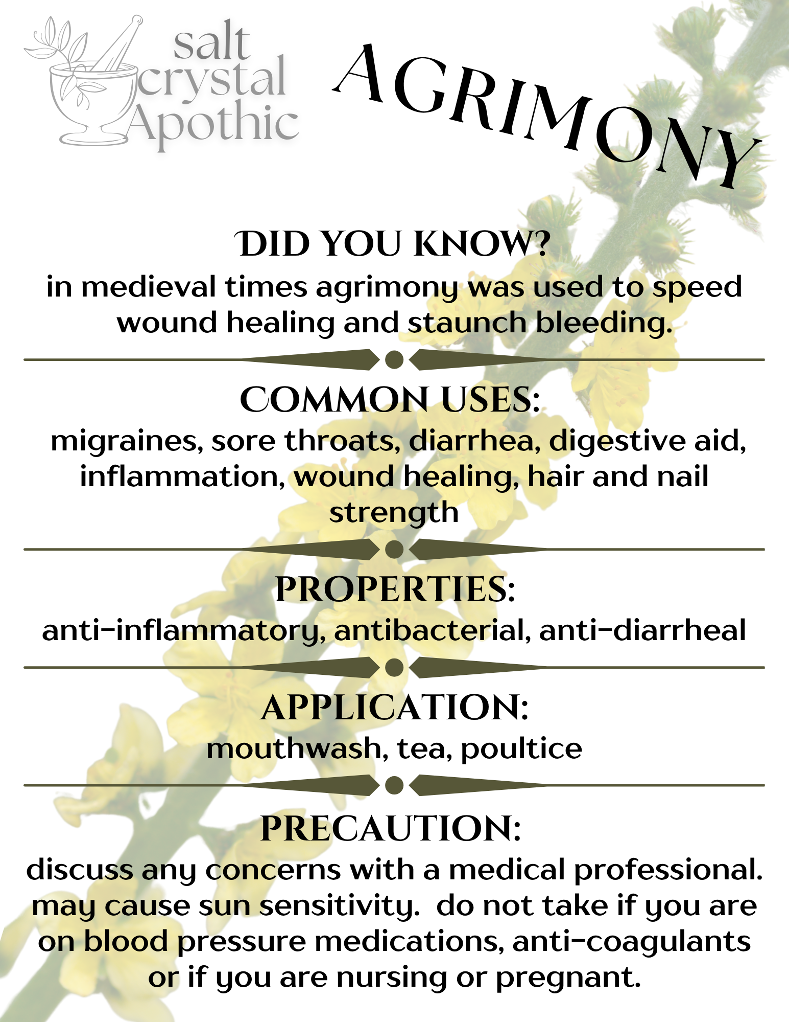 Agrimony | Dried Herb (Cut & Sifted) HerbCo