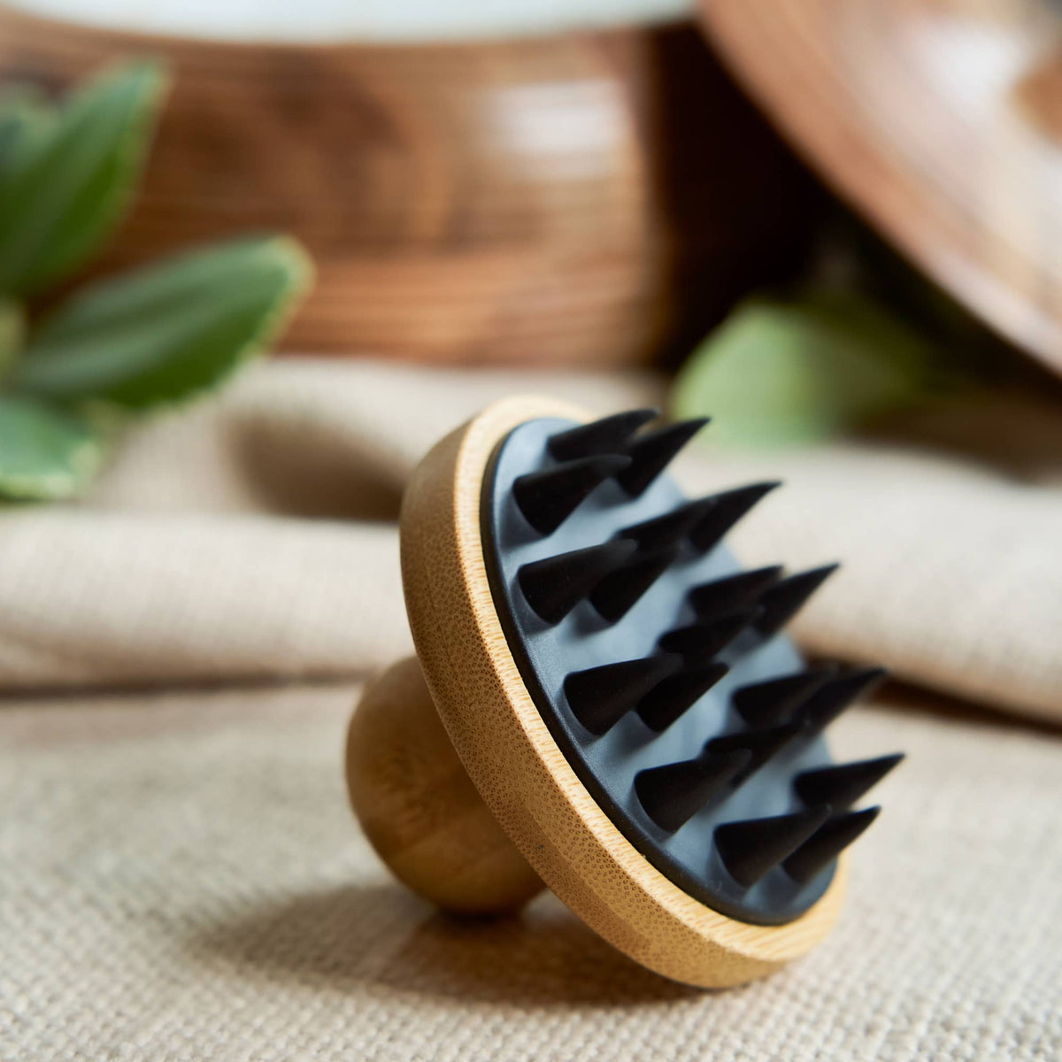 Bamboo + Silicone Scalp & Body Massager | Hair Bestseller Bamboo Switch