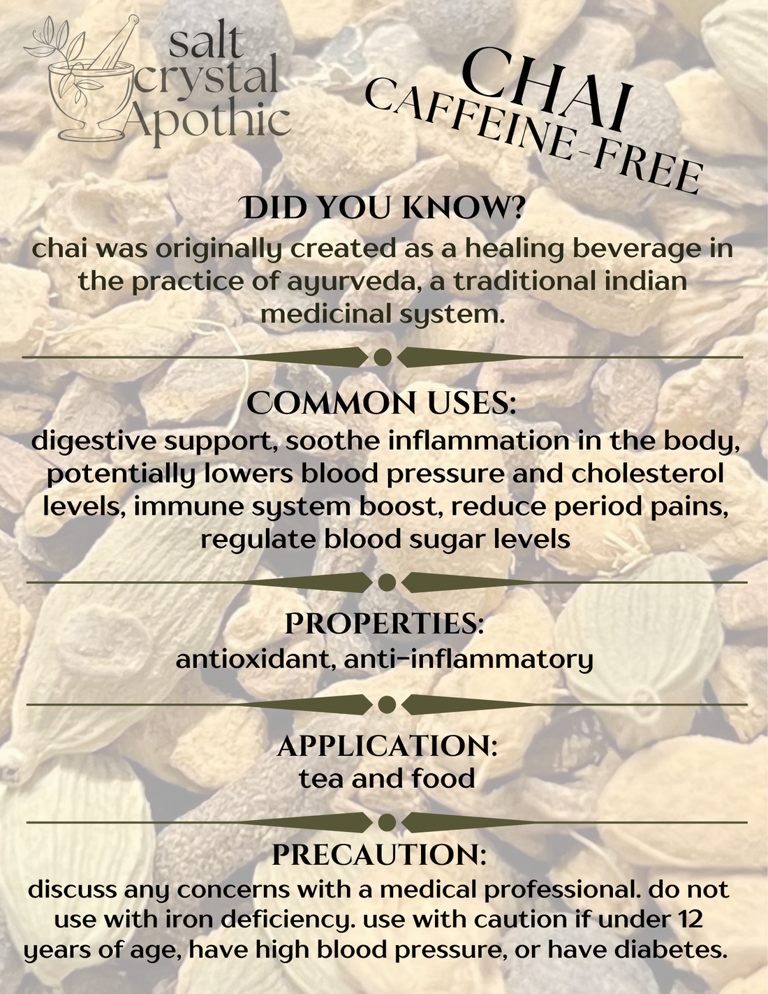 Chai - Caffeine-Free | Spiced Herbal Blend HerbCo