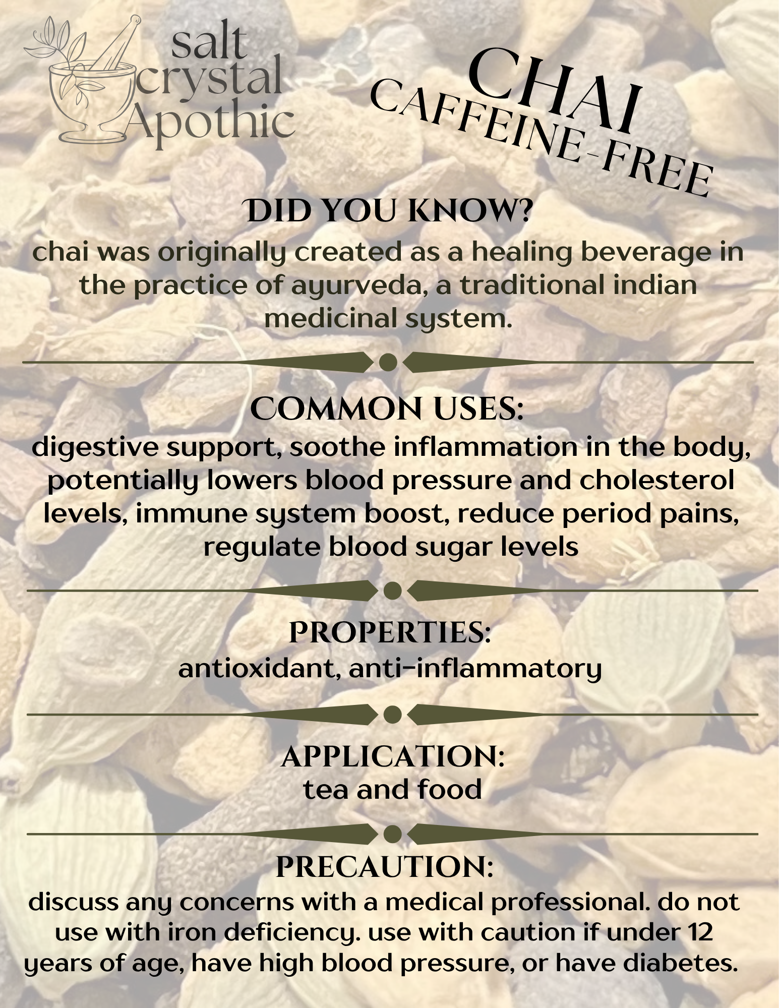 Chai - Caffeine-Free | Spiced Herbal Blend HerbCo