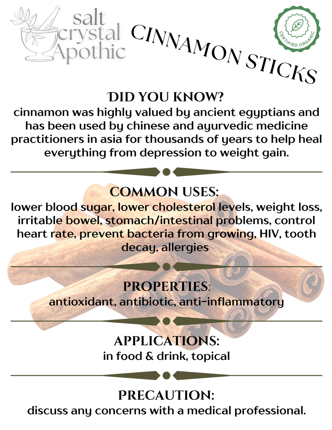 Cinnamon Sticks 2.75" | Organic Starwest Botanicals