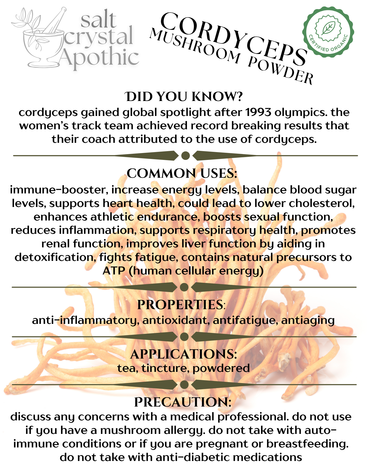 Cordyceps Mushroom Powder | Organic HerbCo