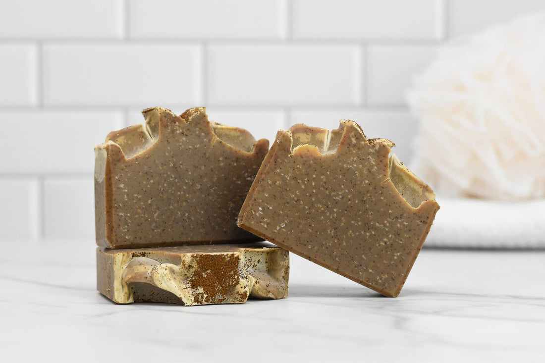 Coffee Scrub Bar Soap: Wood Shelf Cafe Coffee