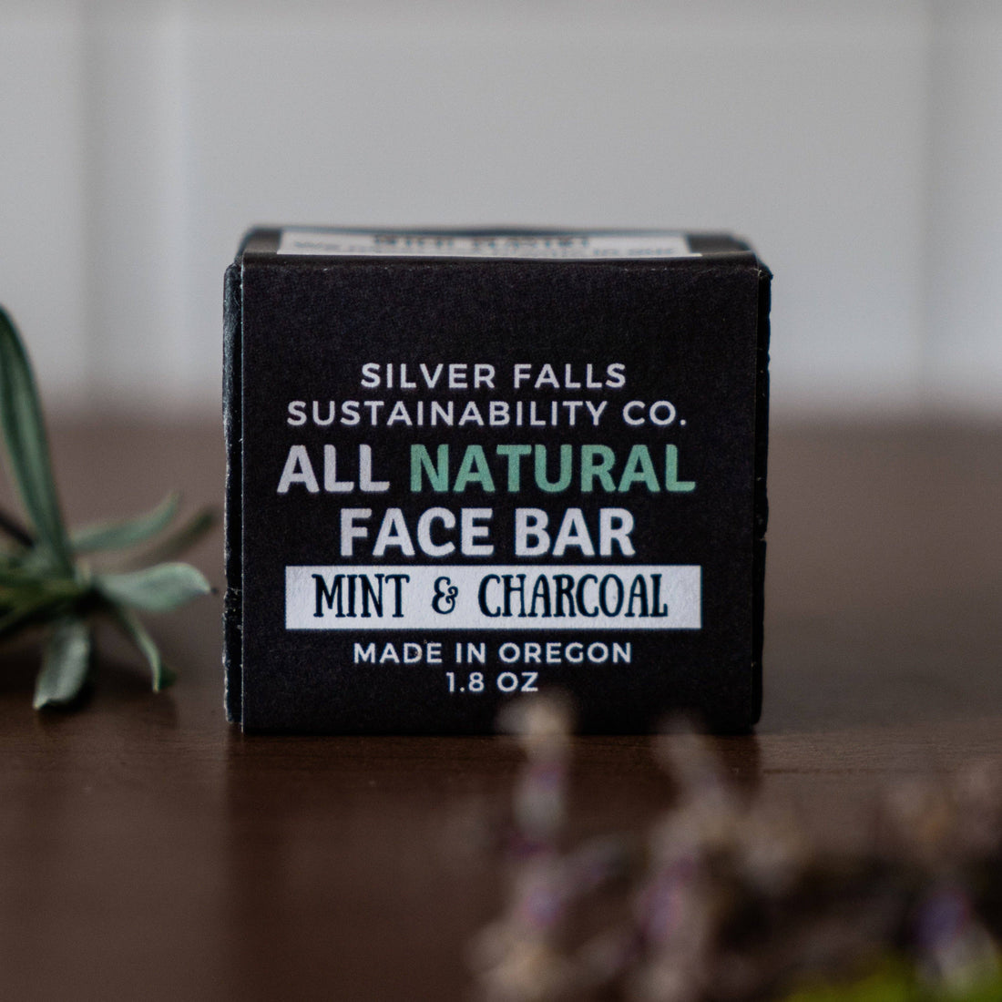 Activated Charcoal and Mint Face Bar Soap Silver Falls Sustainability Co.