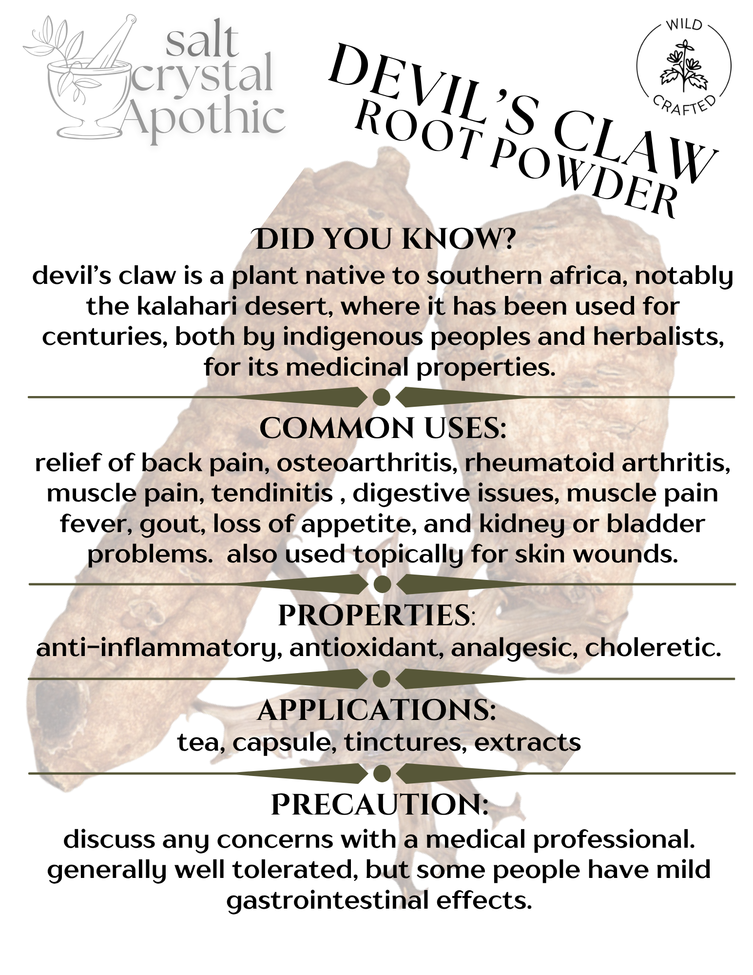 Devil’s Claw Root Powder | Wild Crafted HerbCo