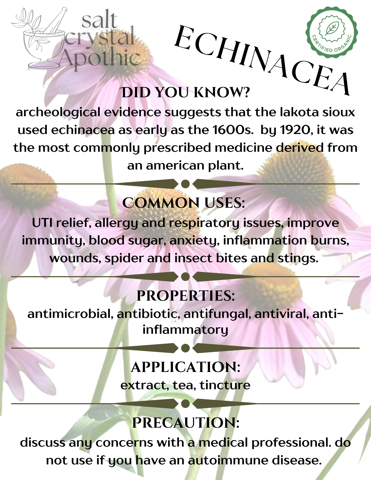 Echinacea Herb | Cut & Sifted, Organic Starwest Botanicals