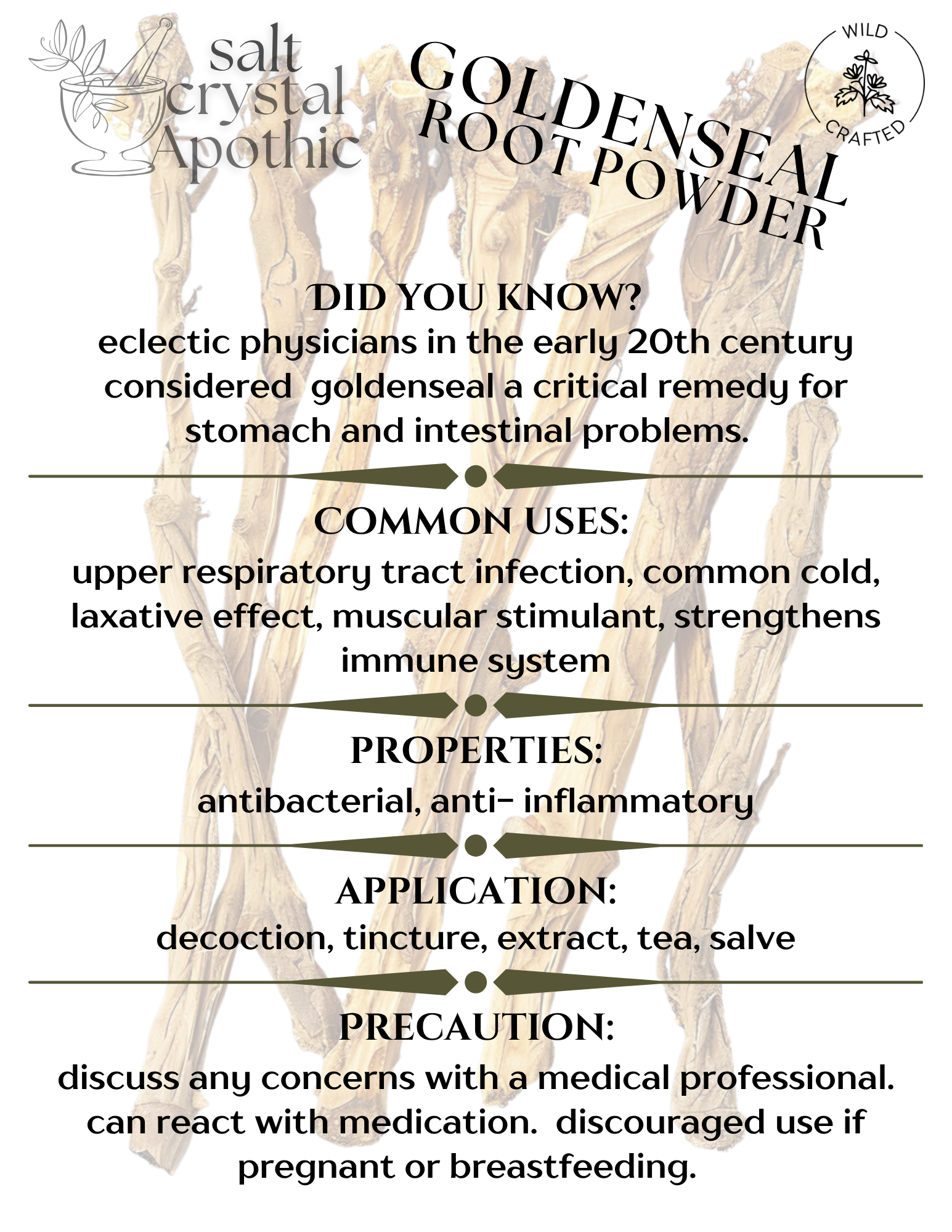 Goldenseal Root Powder | Wildcrafted HerbCo