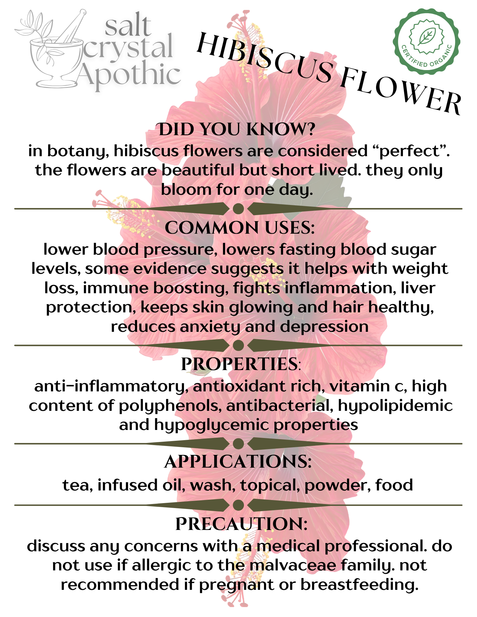 Hibiscus Flower | Cut & Sifted, Organic Starwest Botanicals