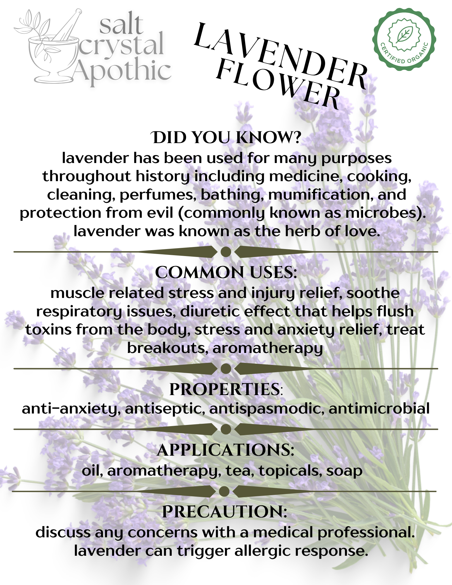 Lavender Flower | Whole, Organic HerbCo