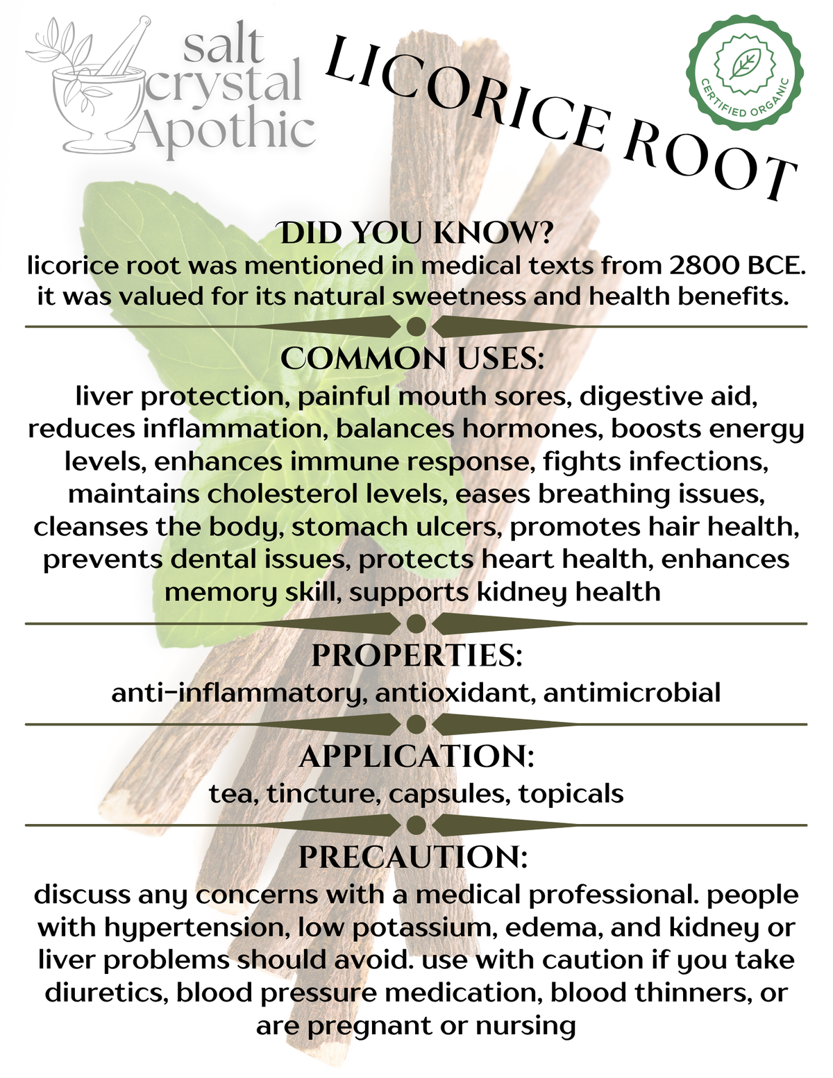 Licorice Root | Cut & Sifted, Organic HerbCo