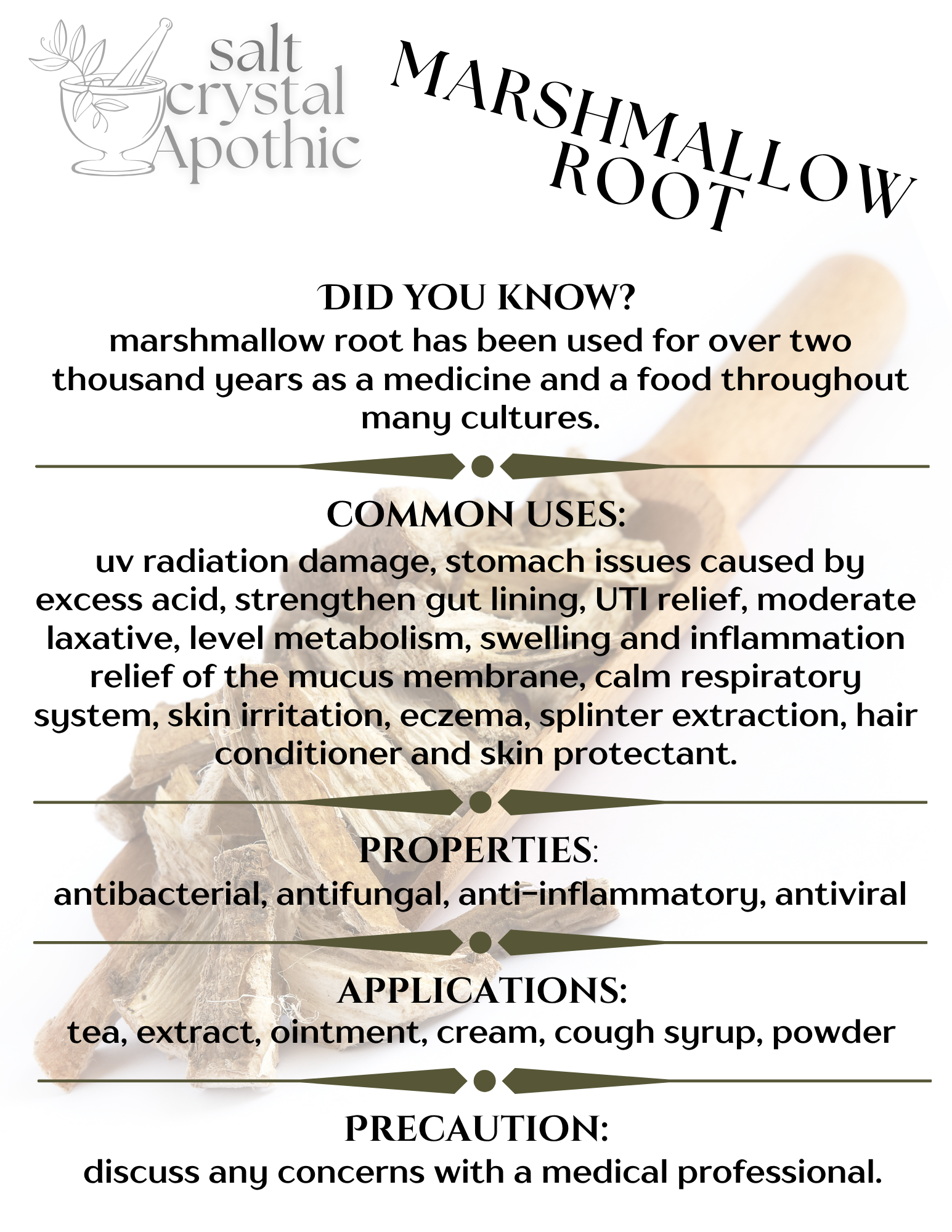 Marshmallow Root | Cut & Sifted HerbCo