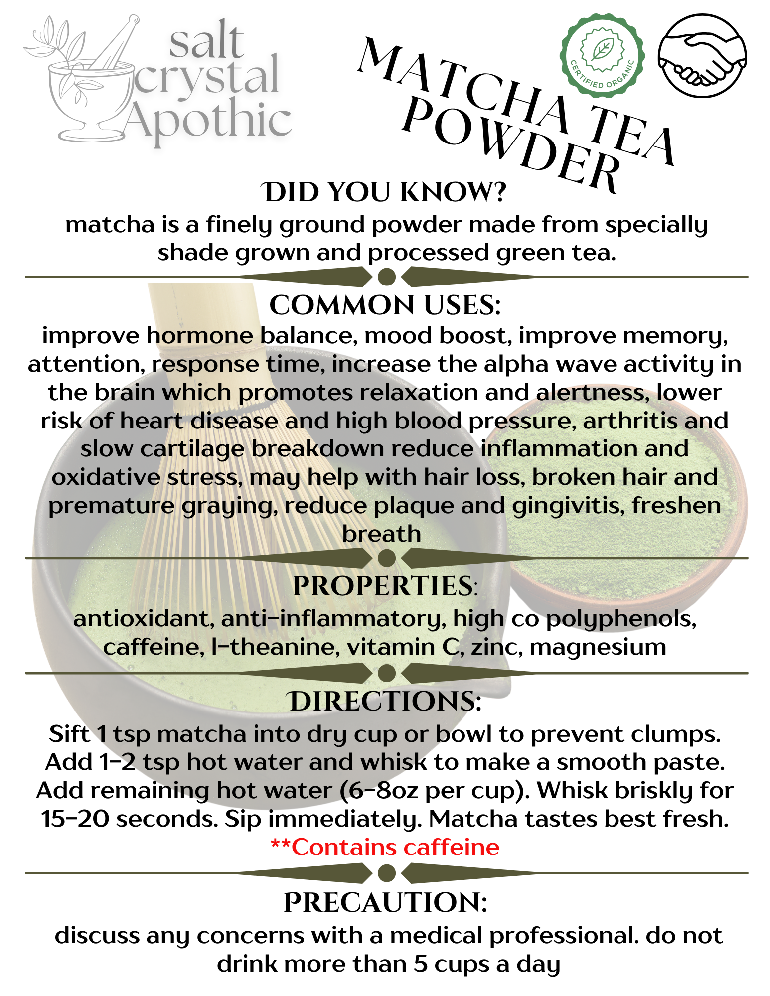 Matcha Tea Powder | Fair Trade, Organic Starwest Botanicals