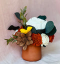 Orange, Yellow, & White Sola Wood Flower Arrangement Captivating Arrangements