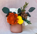 Orange, Yellow, & White Sola Wood Flower Arrangement Captivating Arrangements