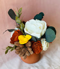 Orange, Yellow, & White Sola Wood Flower Arrangement Captivating Arrangements