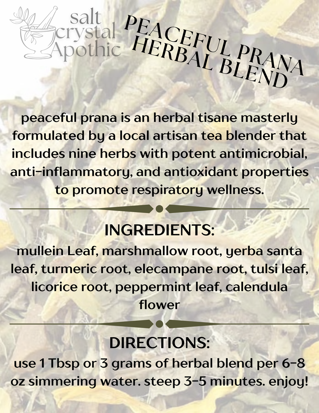 Peaceful Prana Herbal Blend HerbCo