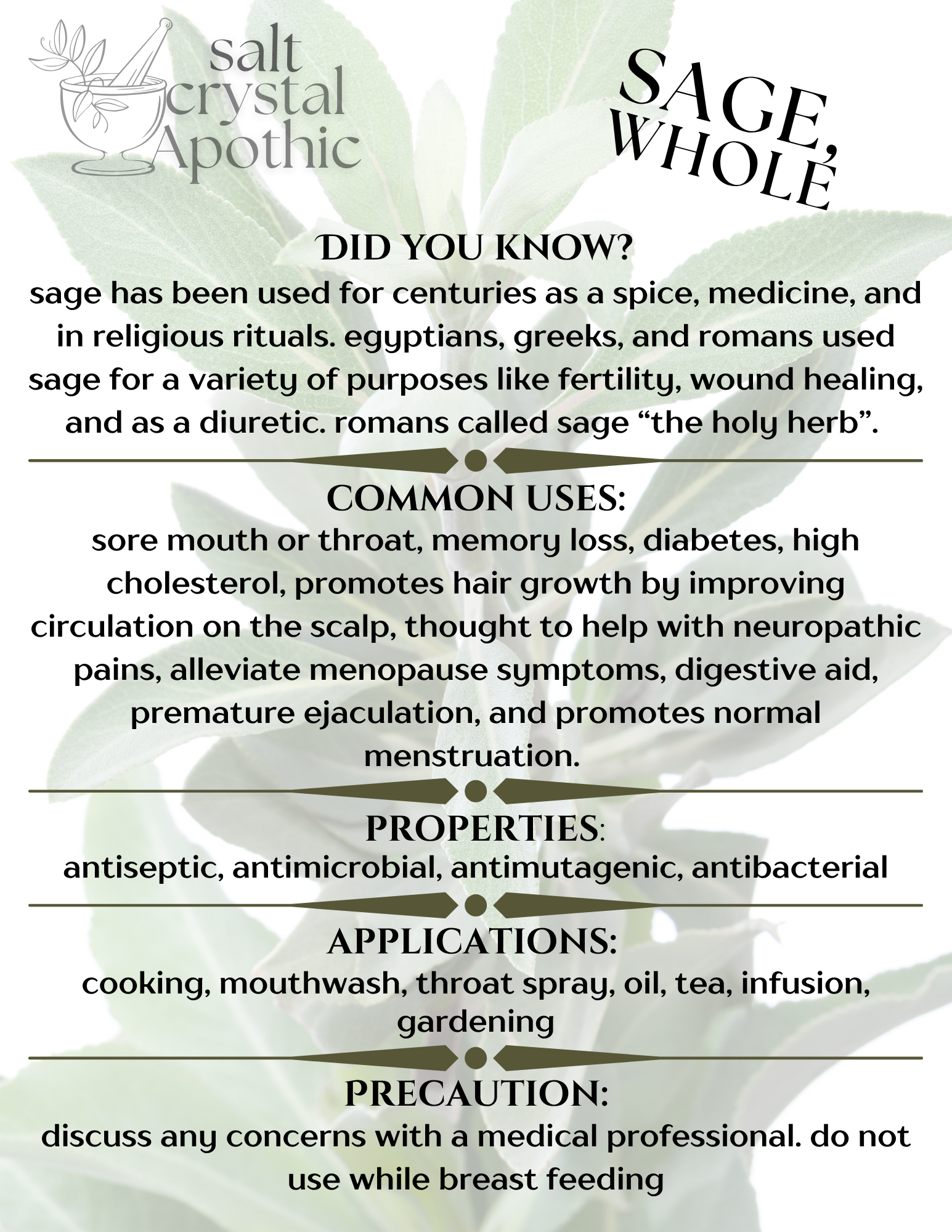 Sage | Whole HerbCo