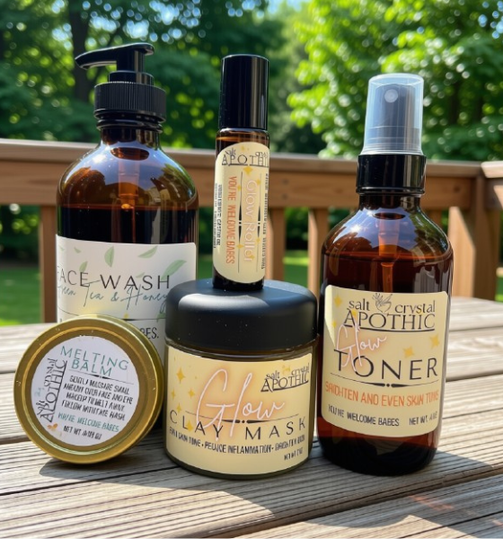 salt crystal apothic glow skincare line