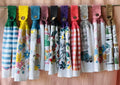 Kitchen Towel with Handcrafted Crochet Hanging Strap Hooked By Leese