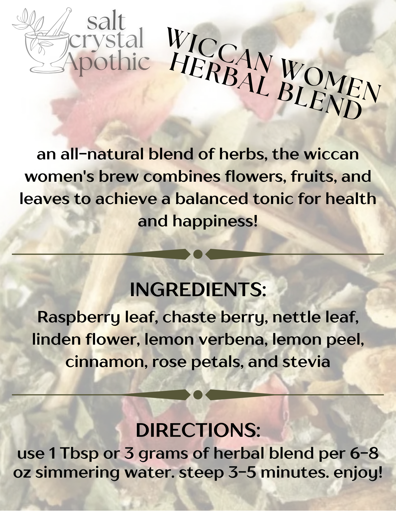 Wiccan Women’s Brew Herbal Blend HerbCo
